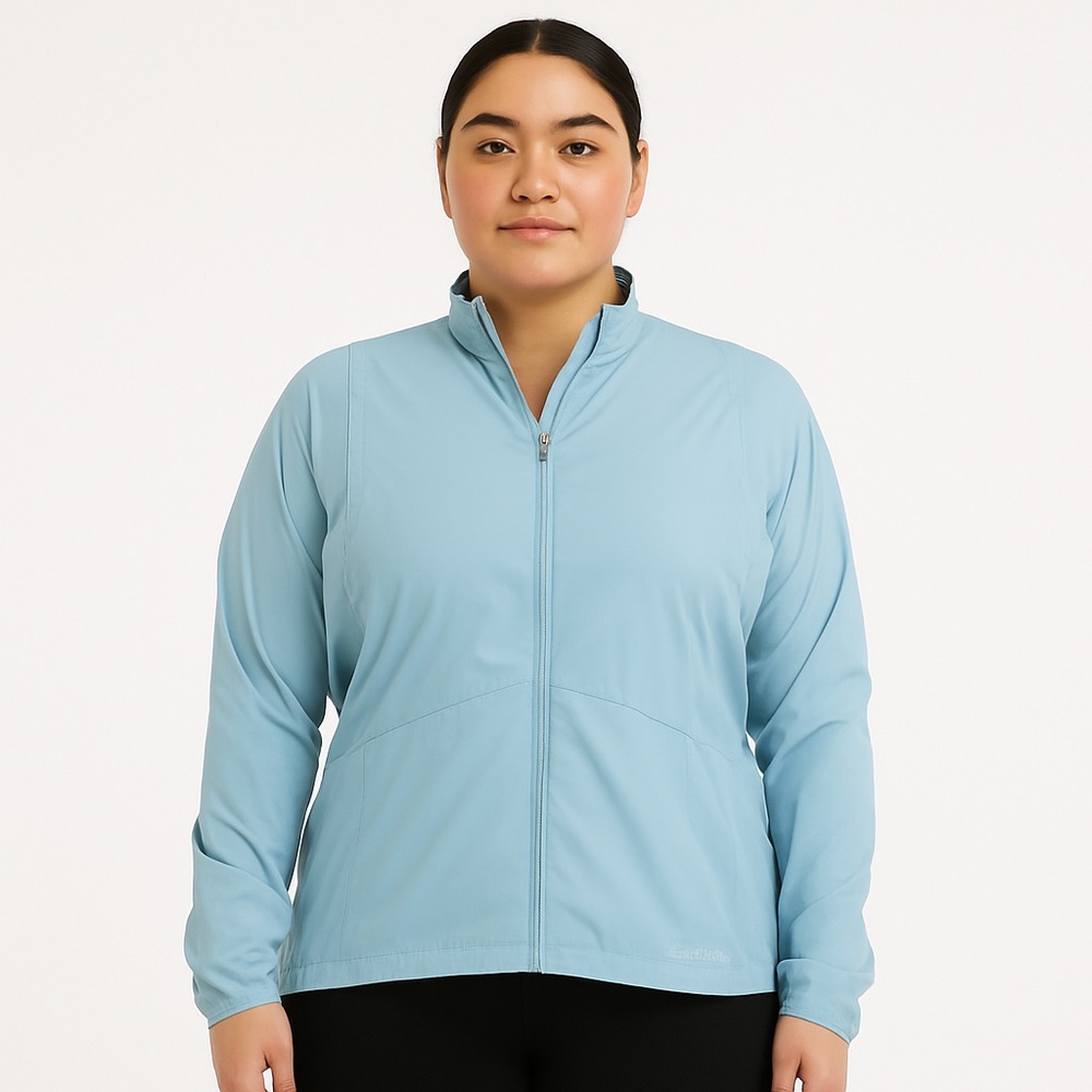 Merrell Sky Blue Running Lightweight Vented Performance Windbreaker Jacket XL